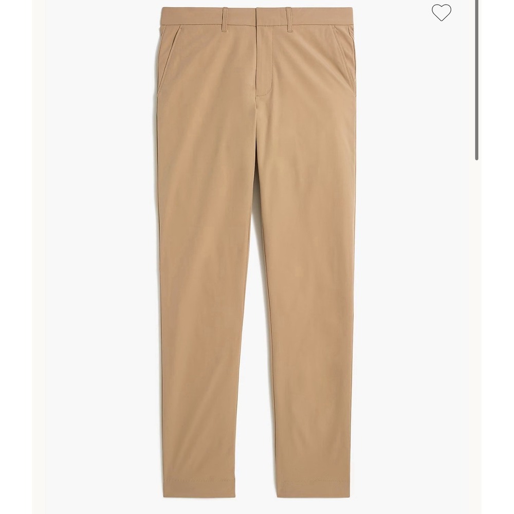 J.Crew Men's The Tech Thompson Pants Flex Size 32x34 Beige Tapered